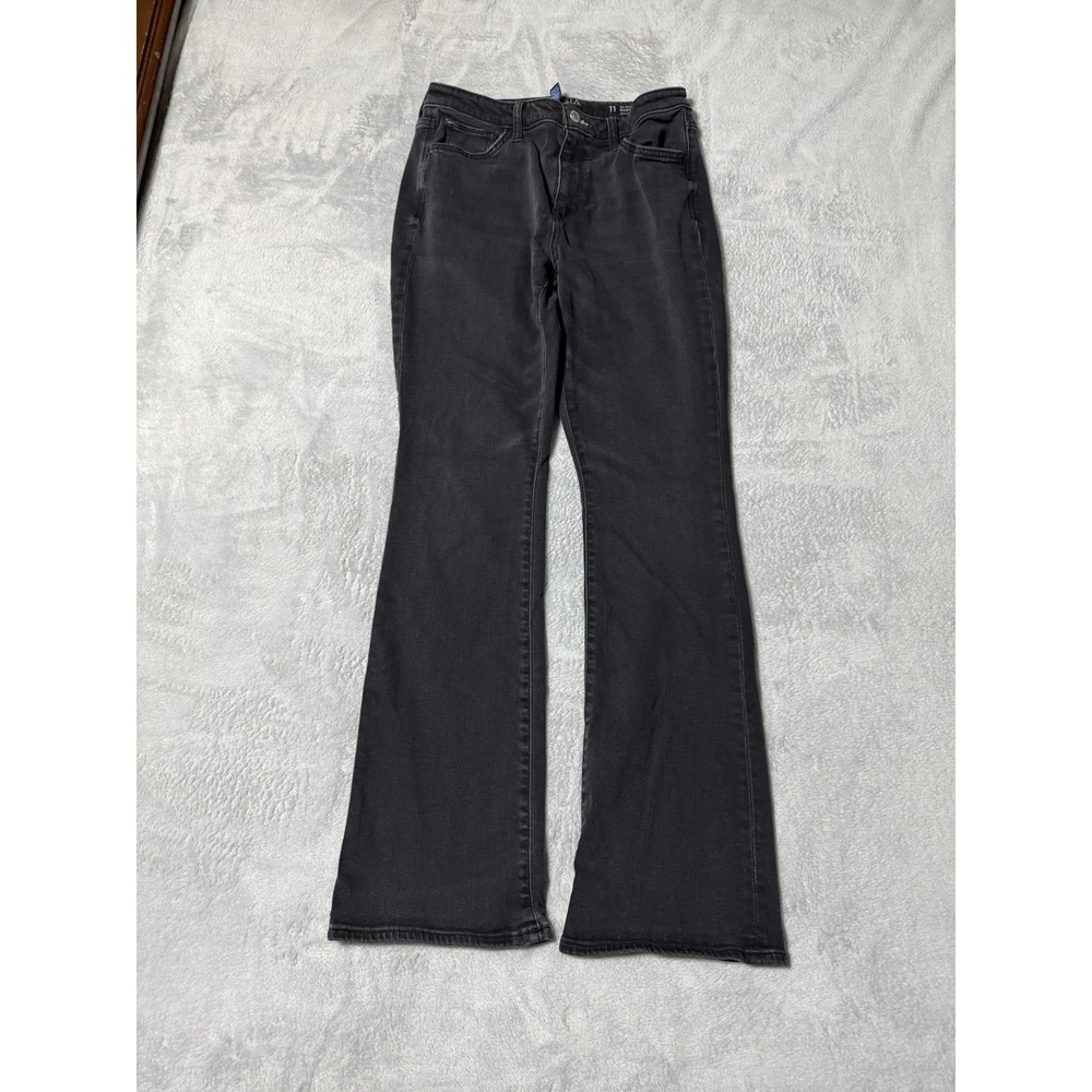 Arizona Jeans Womens 11 Black Hi-Rise Bootcut Stretch Denim 28x30